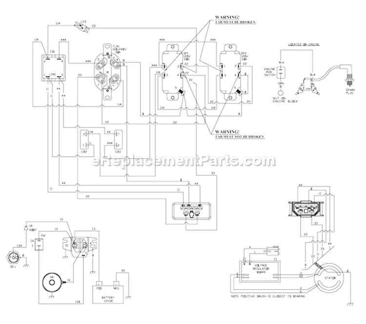 Page F Diagram and Parts List for 030344-0  Briggs and Stratton Generator